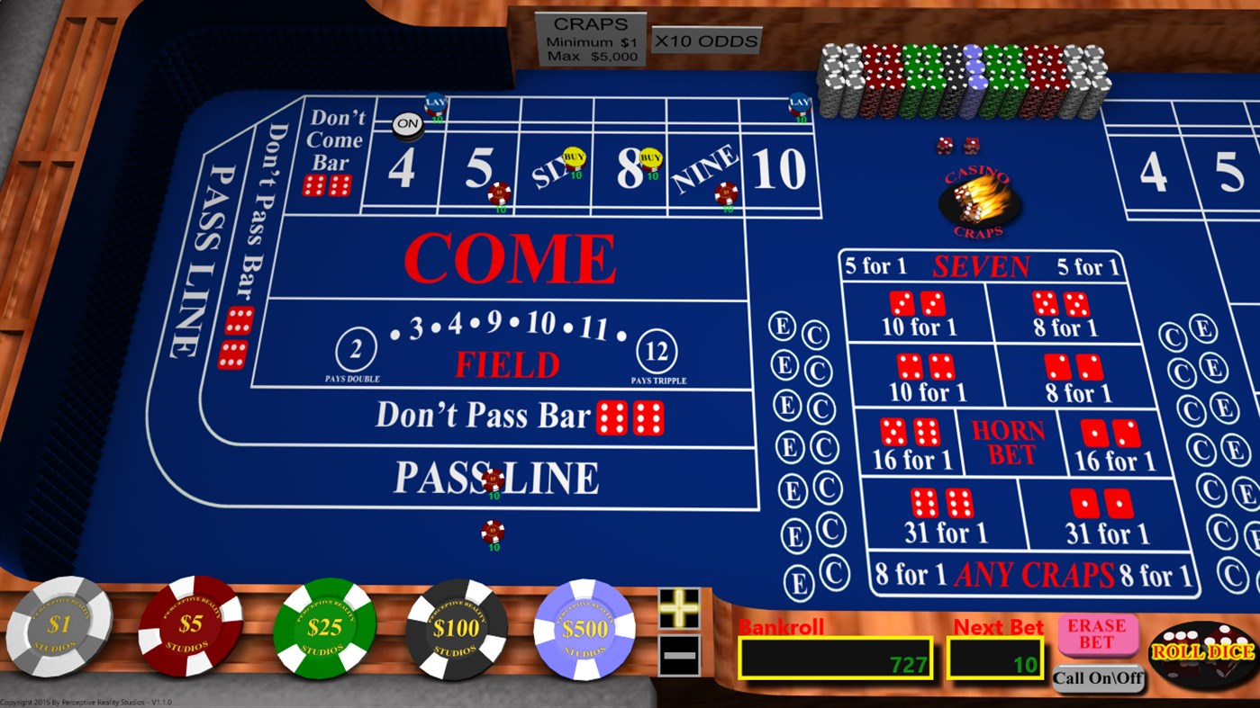 #4. Casino Craps (Windows) By: Perceptive Reality Studios