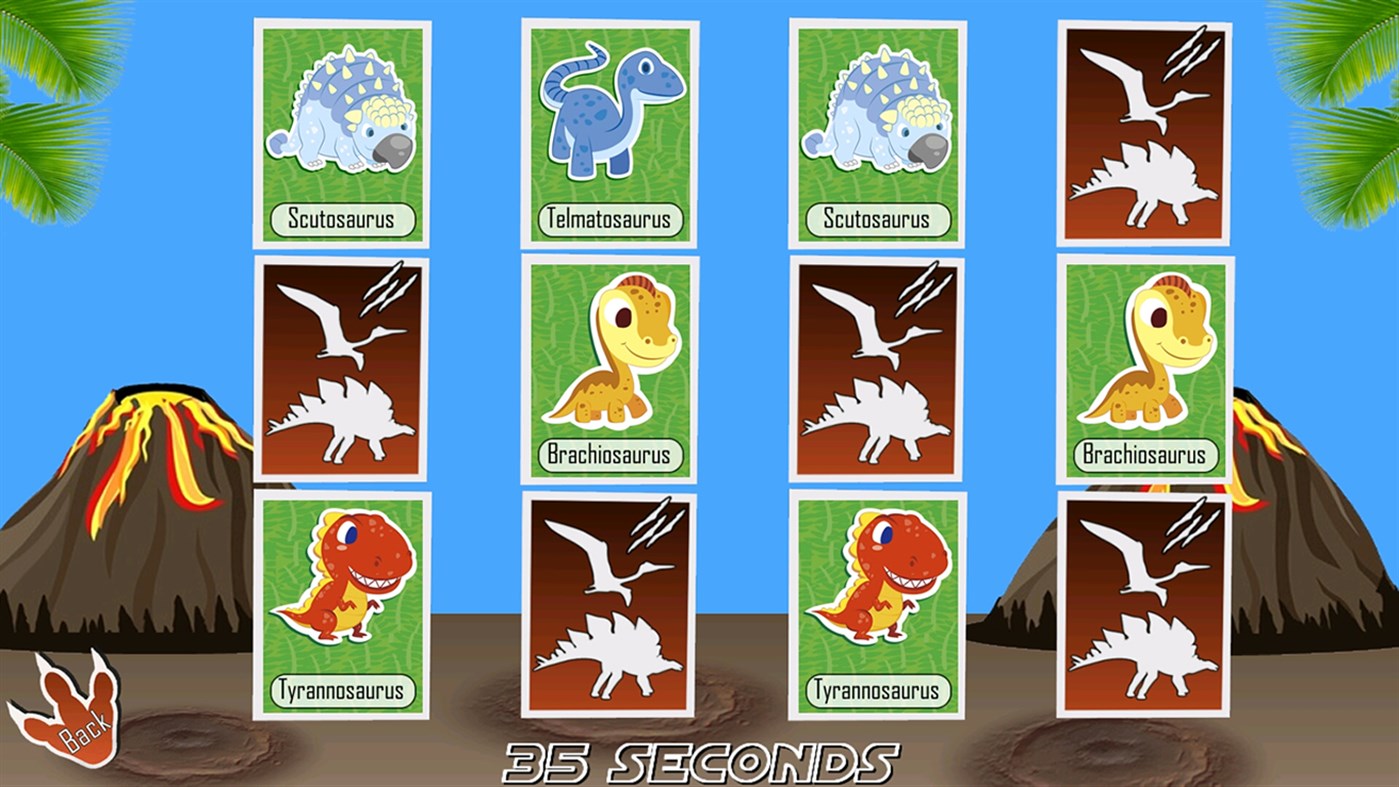 #6. Dinosaur Memory Game for kids (Windows) Bởi: The Interactive Studio