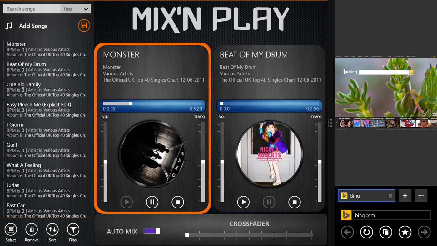 #3. Mix'n Play (Windows) 由: gauravsh