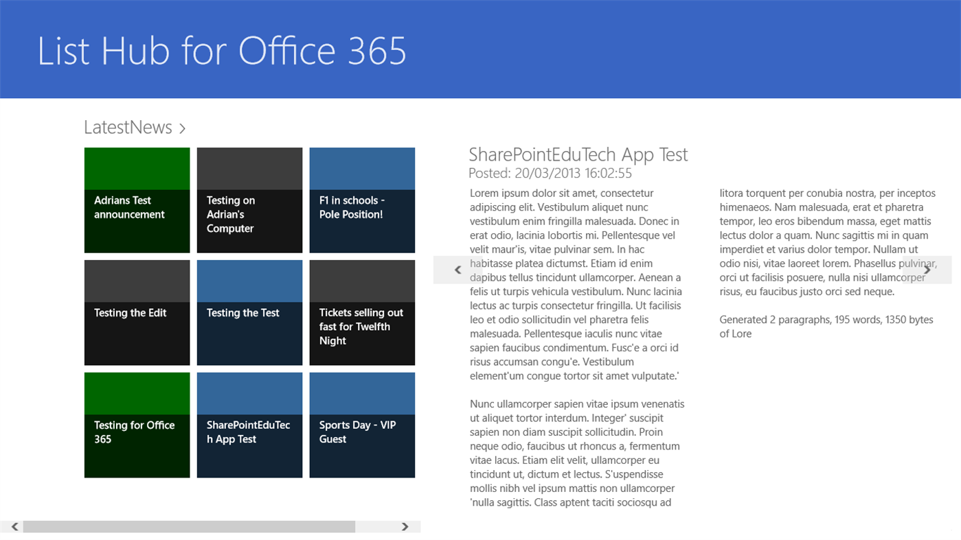 #2. List Hub for Office 365 (Windows) 由: AspiraCloud Ltd