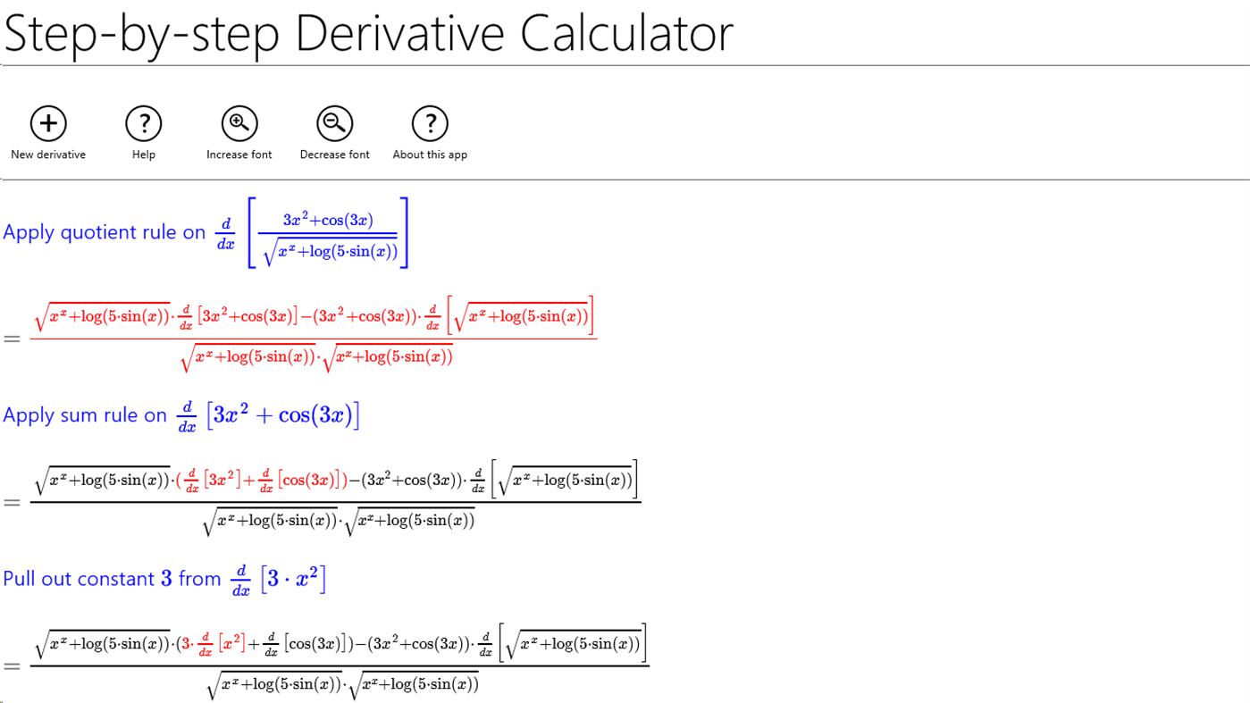 #1. Step-by-Step Derivative Calculator (Windows) Podle: Bl0ckeduser