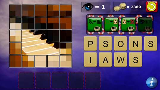 What's Pixelated - word picture guessing rearranging puzzle game and acclaimed brain developer suitable for all ages screenshot 2
