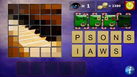 What's Pixelated - word picture guessing rearranging puzzle game and acclaimed brain developer suitable for all ages Screenshots 2