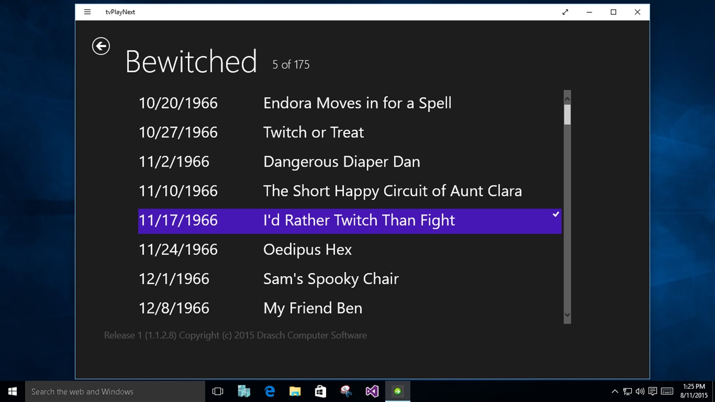 #2. tvPlayNext (Windows) By: Drasch Computer Software