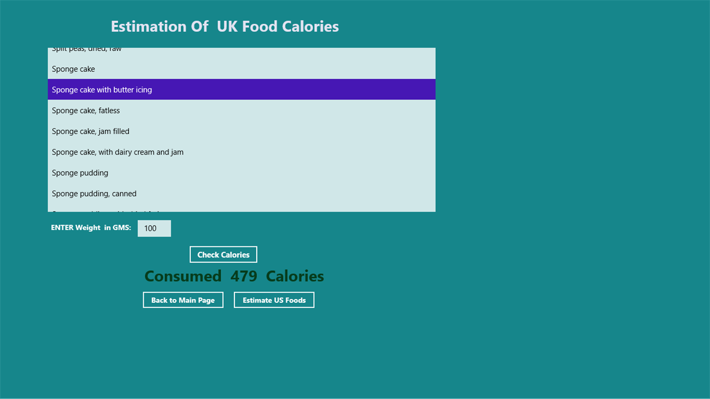 #5. Daily Calories (Windows) От: ALLAM KALYANA