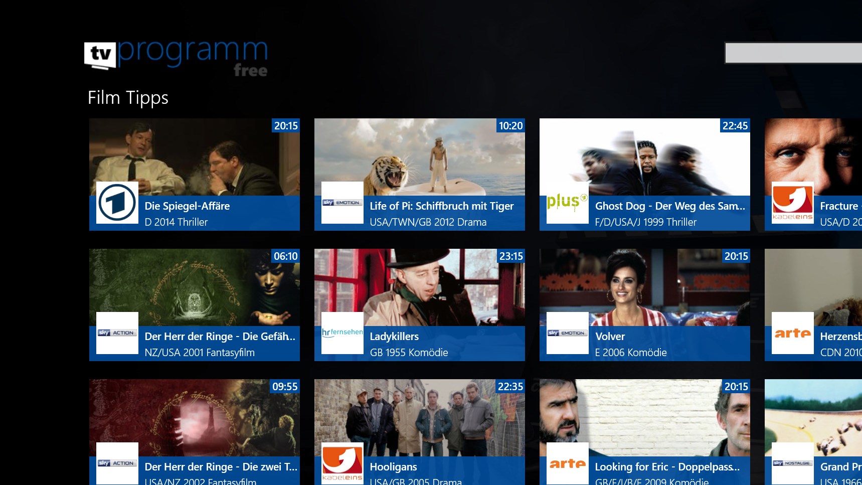 Dein Tv-Programm _ Verfügbare Hörprogramme – GCXI