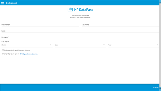 HP DataPass screenshot 2
