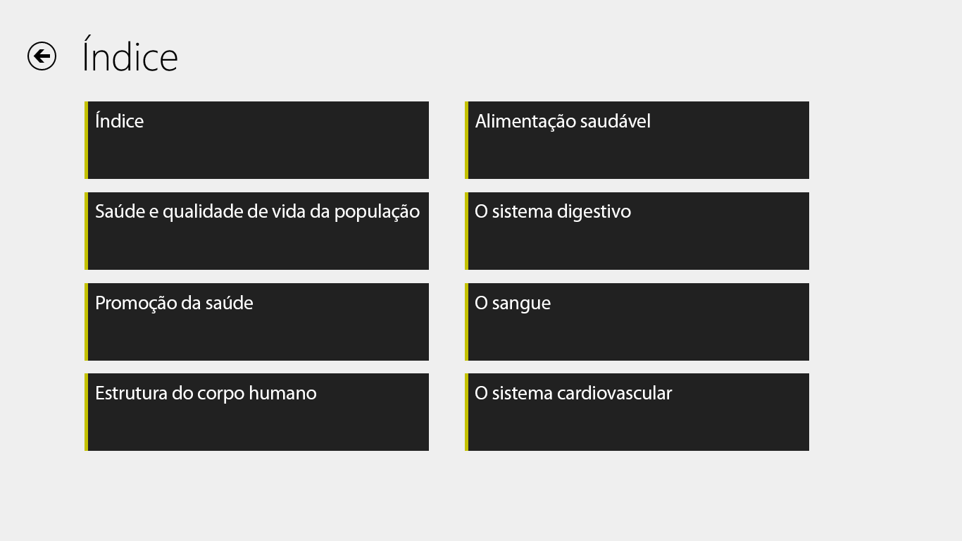 Índice navegável do e-manual