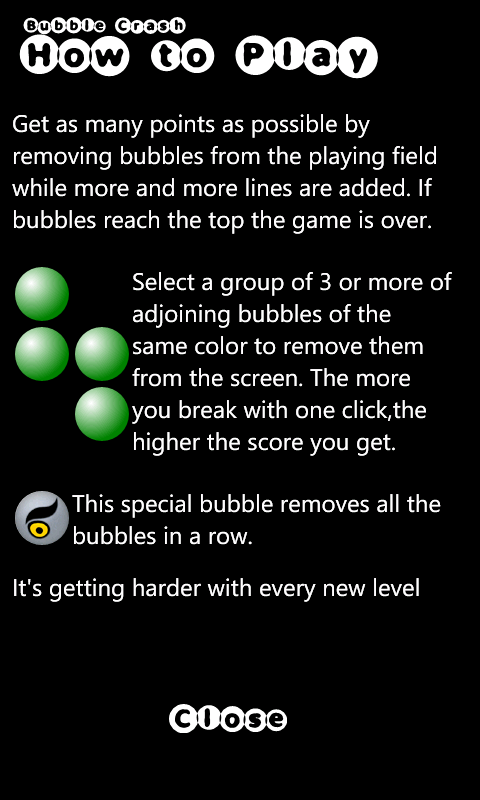 bubble crash game