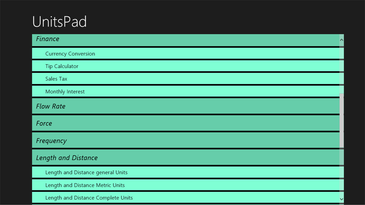 #3. UnitsPad - Units Converter (Windows) di: AswinKP