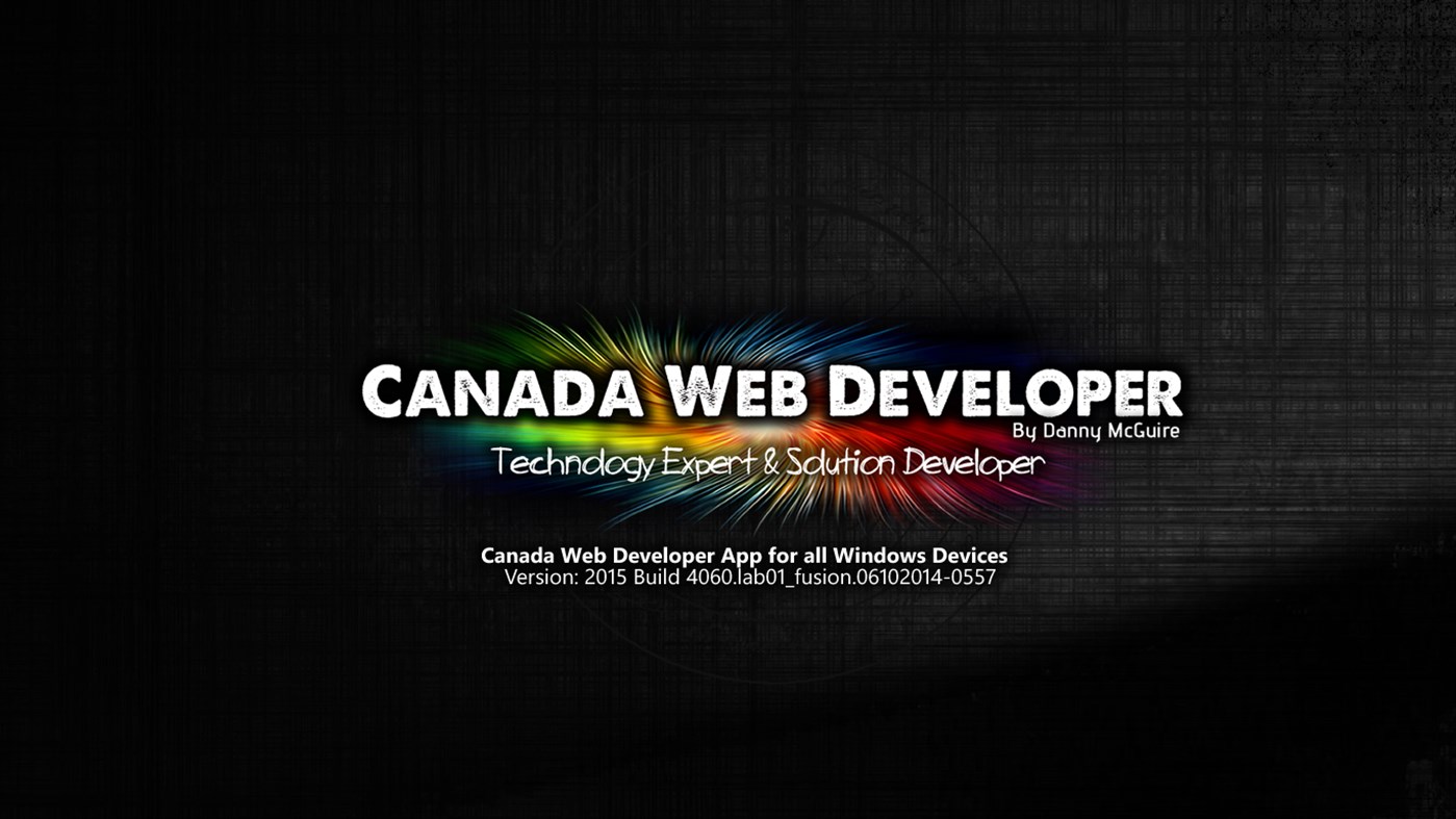 #1. Canada Web Developer Official App (Windows) Por: CanadaWebDeveloper