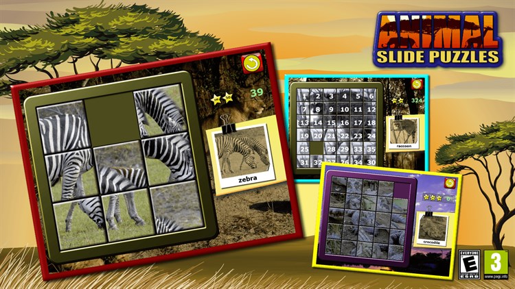 Kids Animal Slide Puzzle 15 - PC - (Windows)