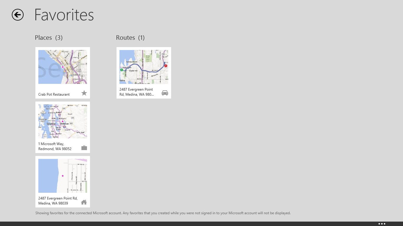 Manage your favorite places and routes.