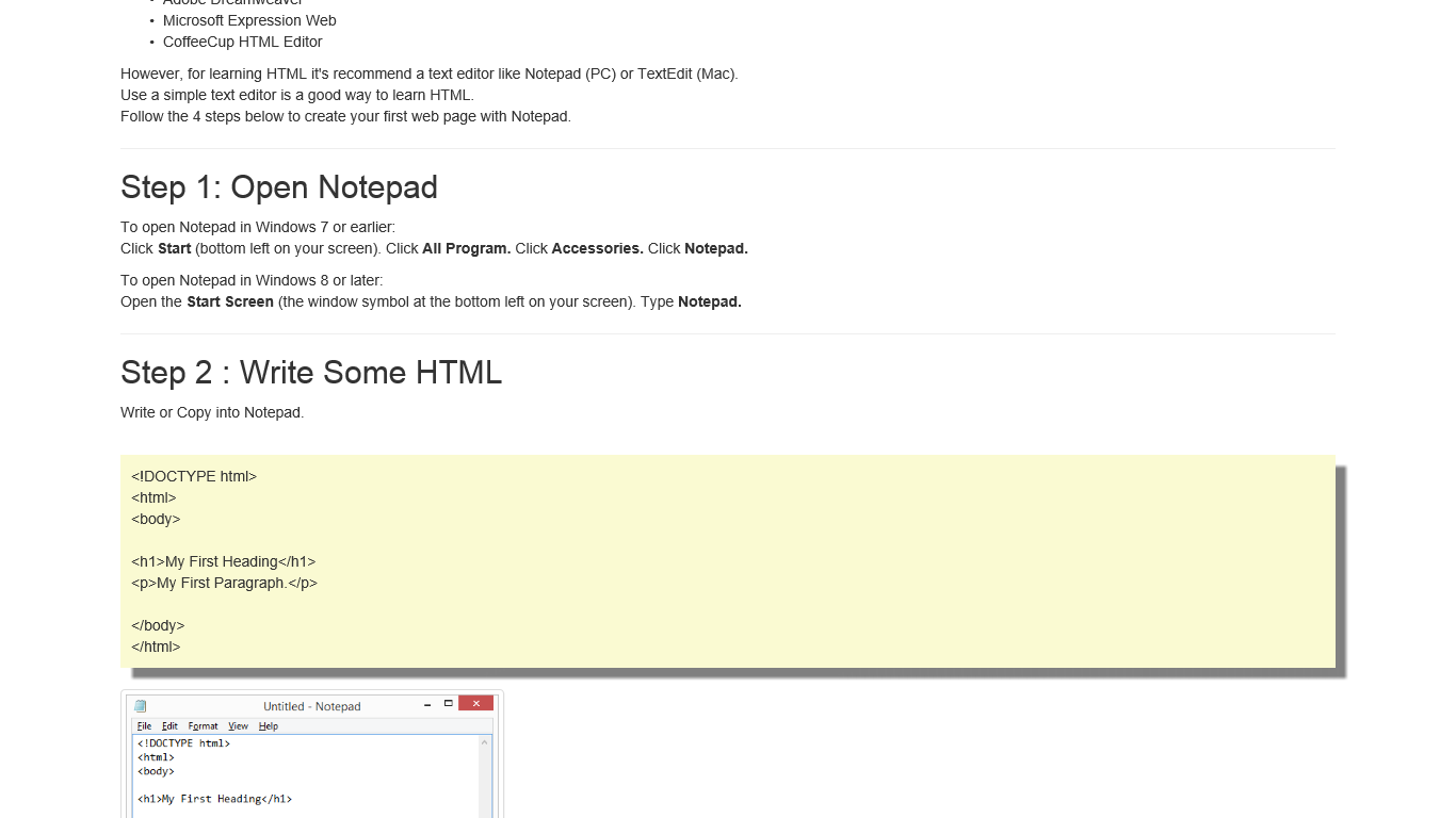 Learn HTML(5) screenshot