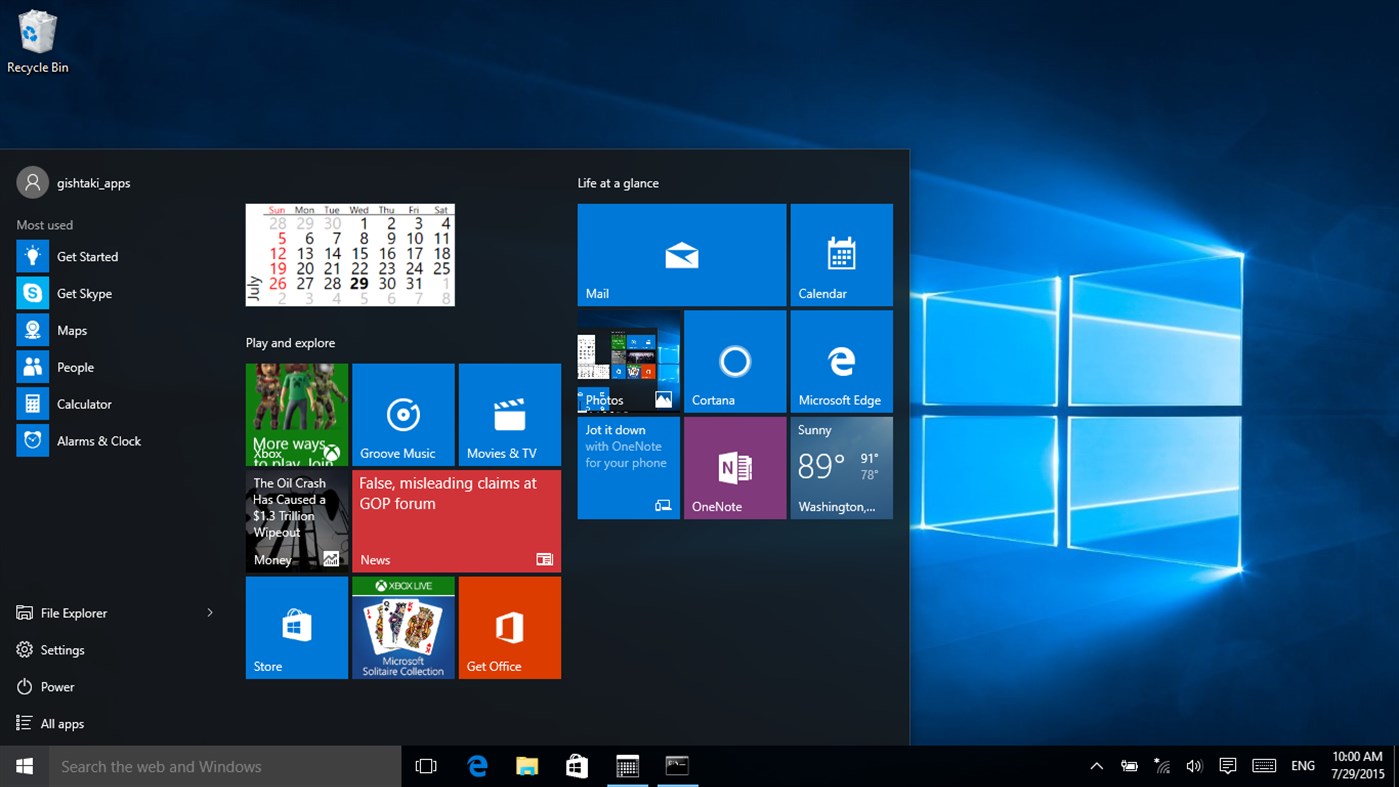 #4. Calendar Live Tile (Windows) Ved: gishtaki