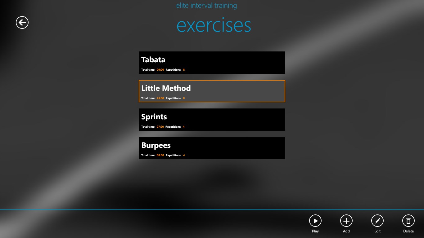 Elite Interval Training screenshot