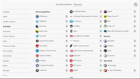Capture d’écran : Touchez Découvrir pour trouver plus de contenu génial à ajouter et auquel vous pouvez vous abonner.