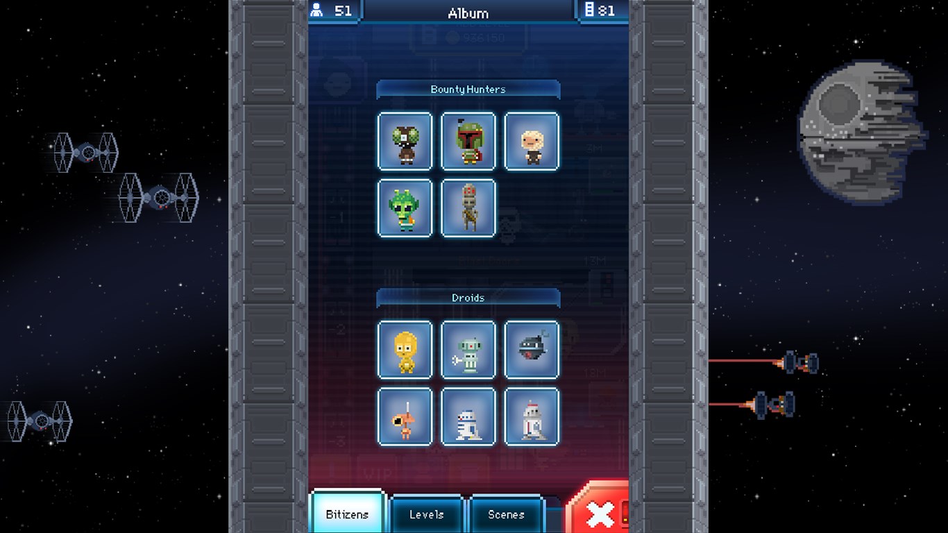 Collect Star Wars characters!