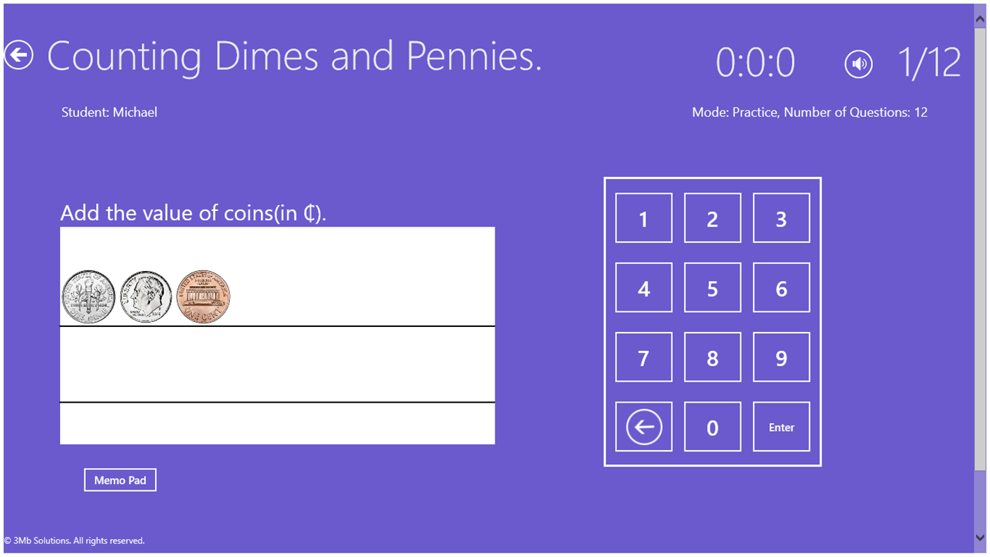 #3. Math Flashcards Grade 1 (Windows) โดย: 3Mb Solutions