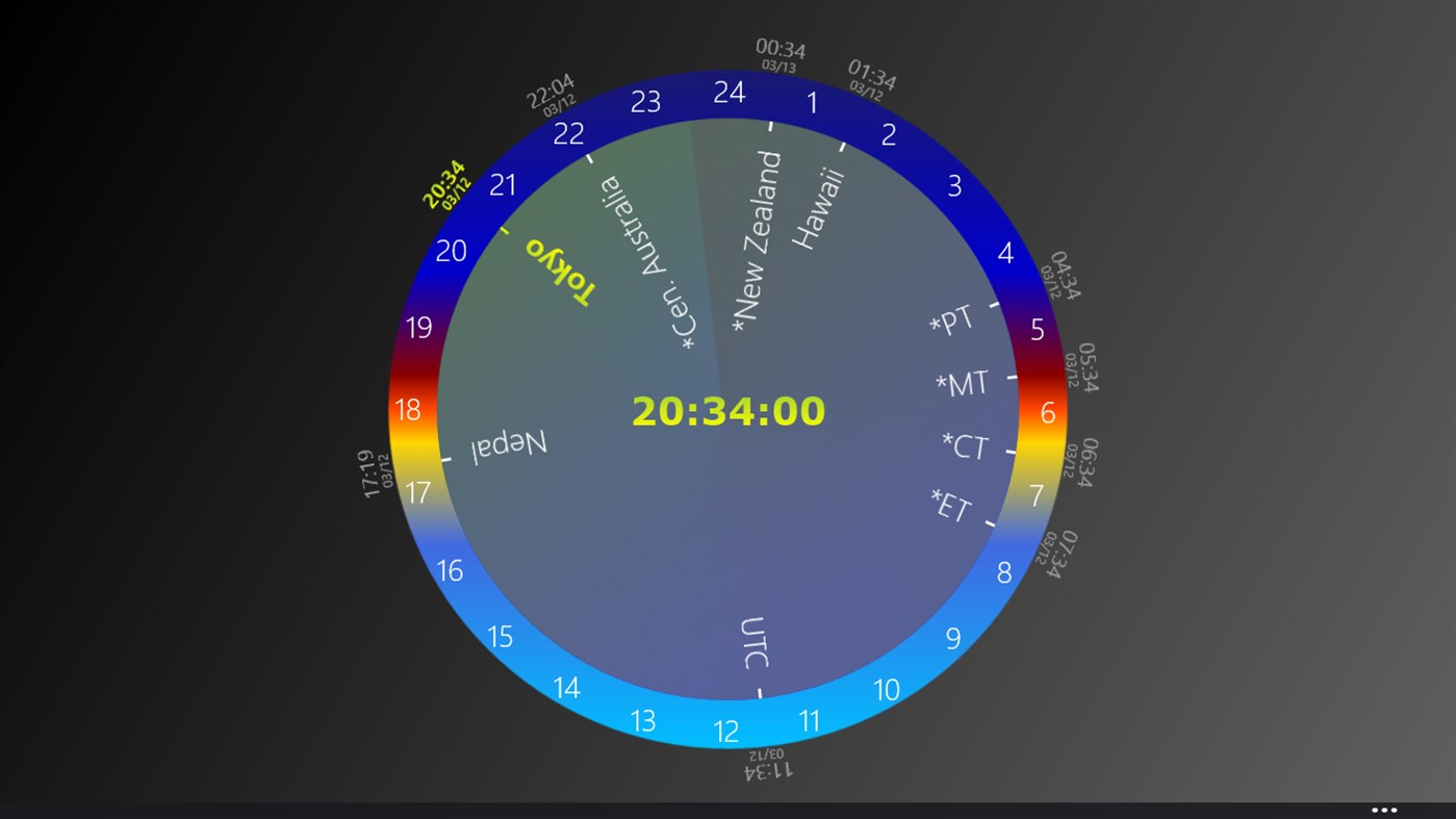 #1. Wheel World Clock (Windows) Von: DDLG