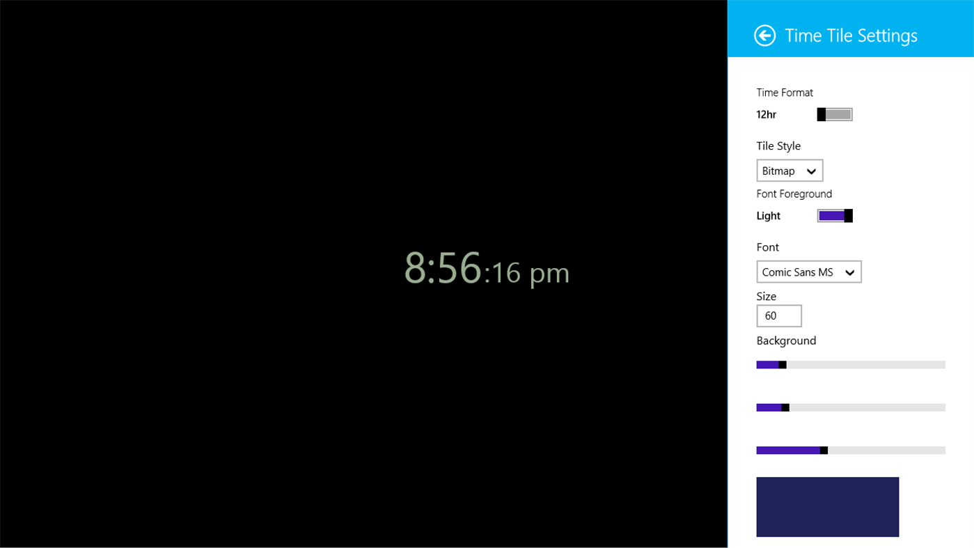 #2. Time Tile (Windows) 由: Lythix Designs