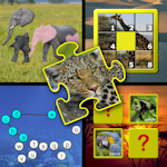 Kids animal puzzle and memory skill games - teaches young children the letters of the alphabet counting and jigsaw shapes suitable for preschool kindergarten and up