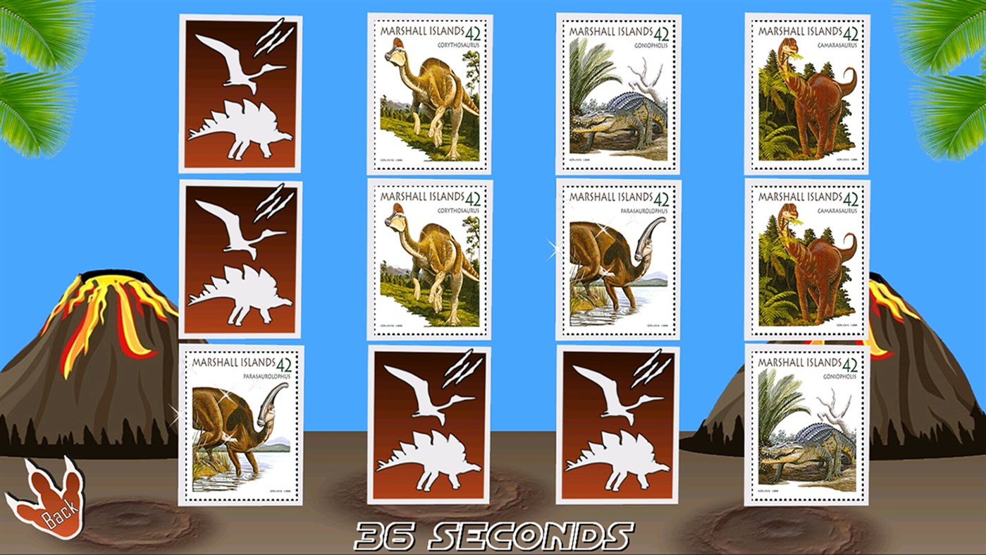 #8. Dinosaur Memory Game for kids (Windows) Bởi: The Interactive Studio