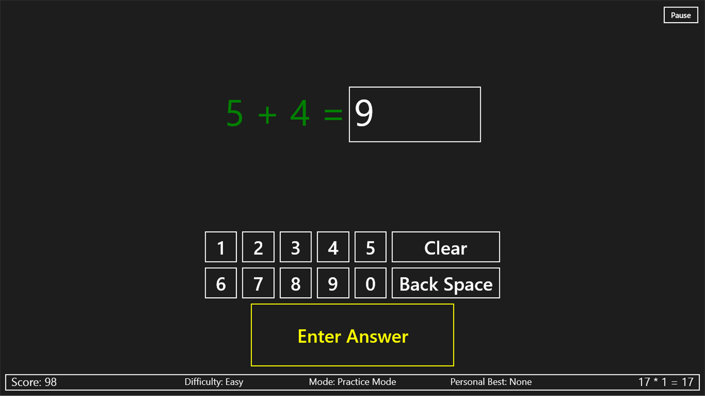 #5. The Math Challenge!!! For Kids (Windows) بواسطة: ‪Justin's Creations‬