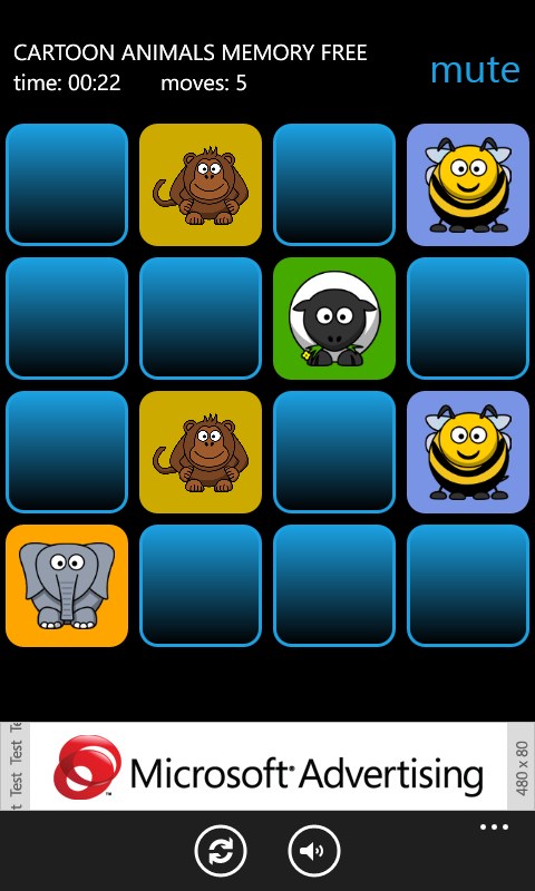 Captura de Pantalla 4 Cartoon Animals Memory Free windows