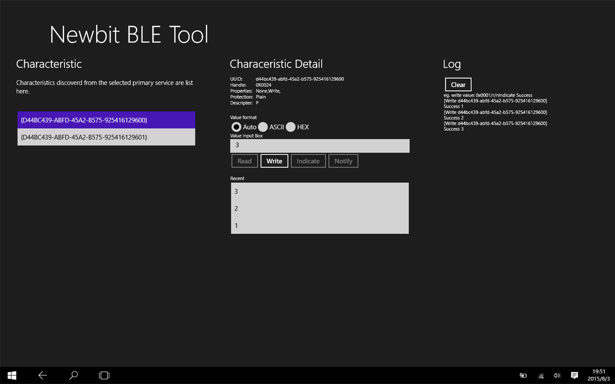 #4. Bluetooth LE Devolop Tool (Windows) Bởi: Newbit Studio