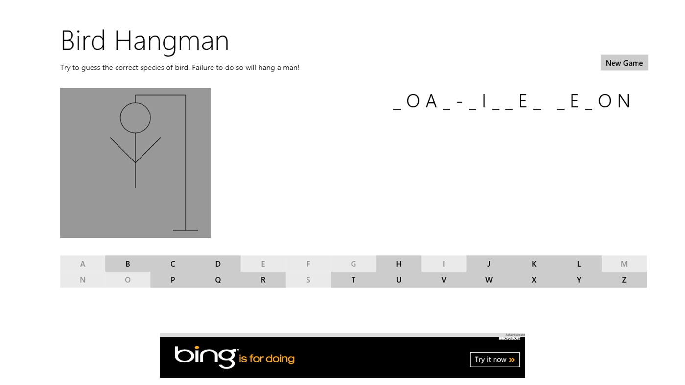 #2. Bird Hangman (Windows) 由: Placeholder_351