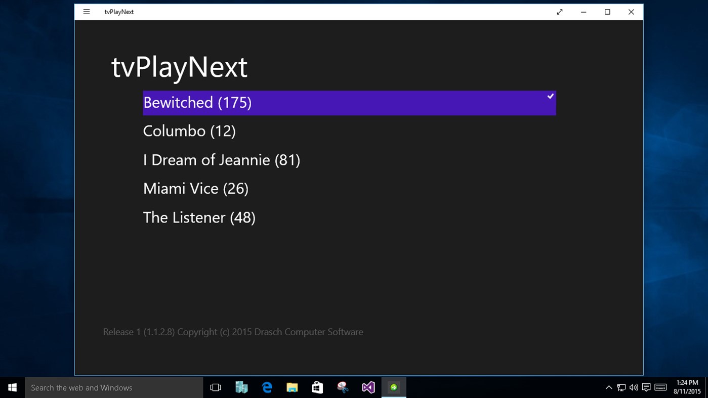 #1. tvPlayNext (Windows) By: Drasch Computer Software