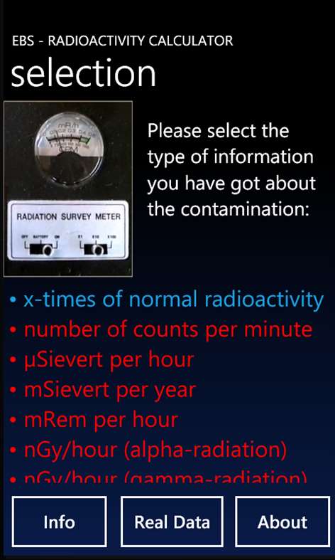 Radioactivity Calculator Screenshots 1
