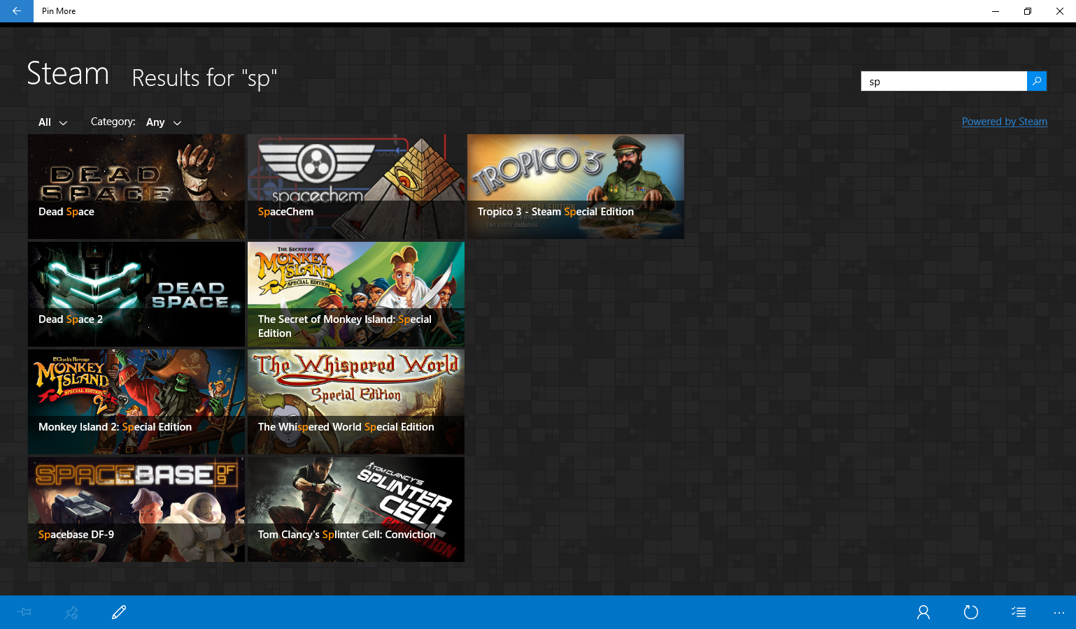 Find the Steam, Origin, Battle.net or Uplay game you're looking for using search and filters.