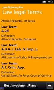 Law Dictionary Pro screenshot 2