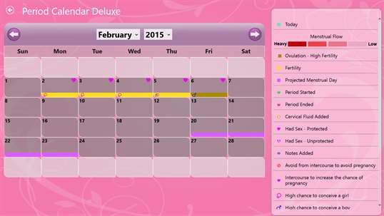 Period Calendar Deluxe screenshot 3