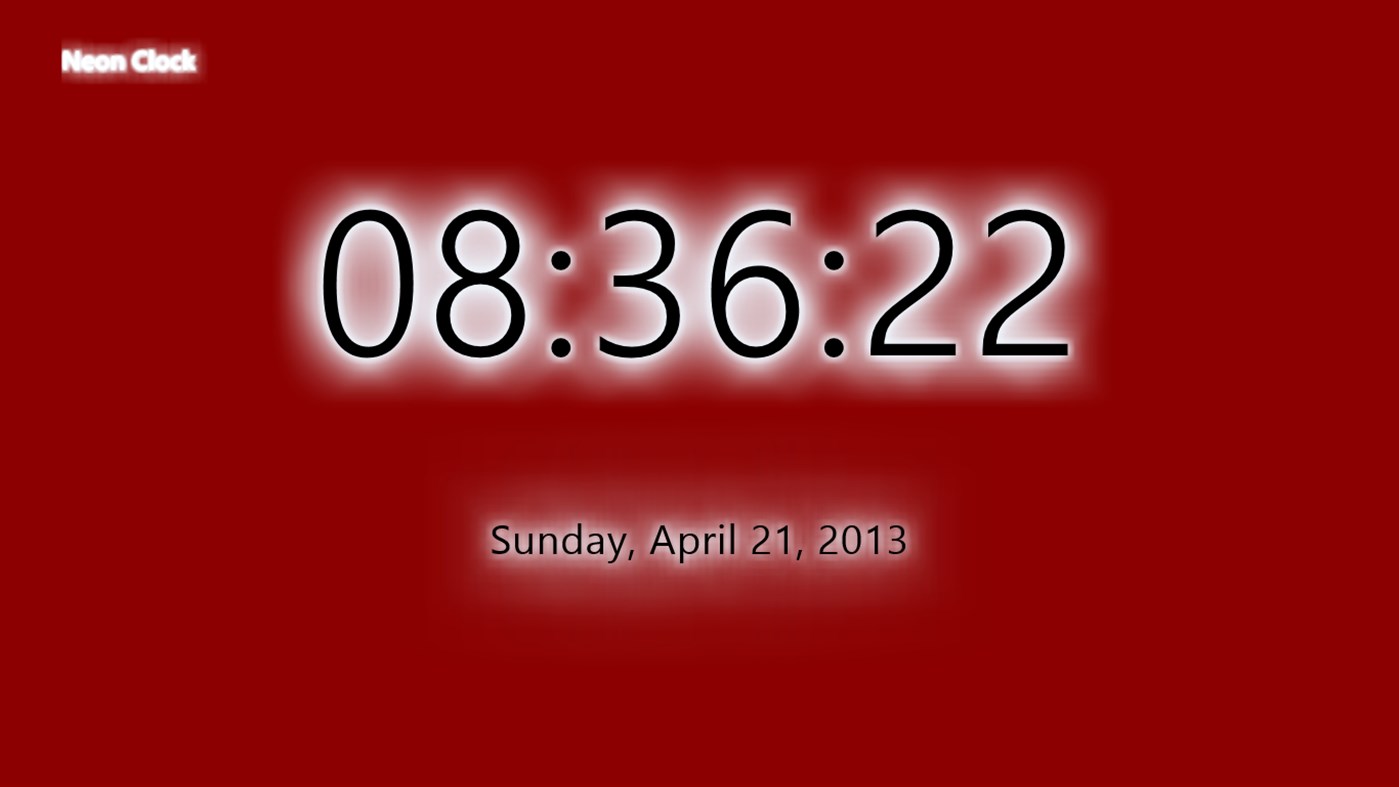 #4. Neon Clock (Windows) 由: Sumit Dutta