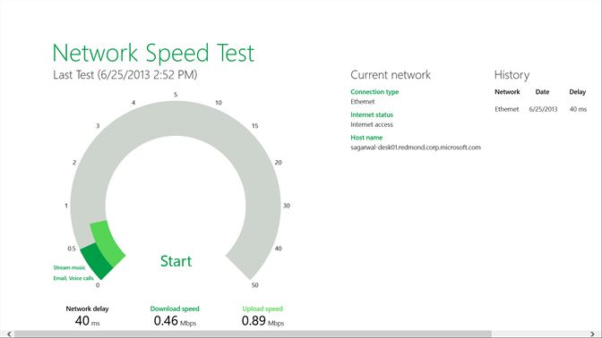 network speed test windows 7