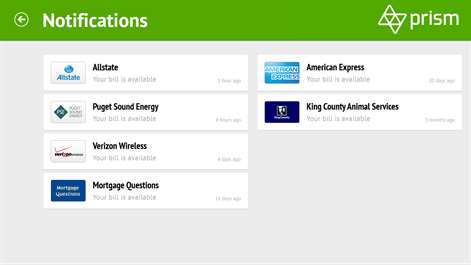 Capture d’écran : Stay on top of your bills with instant notifications.