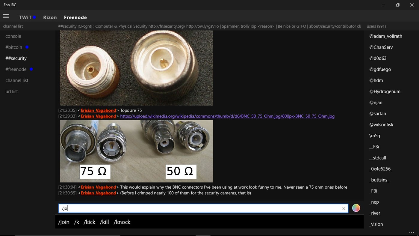 #2. Foo IRC (Windows) 由: Synfron