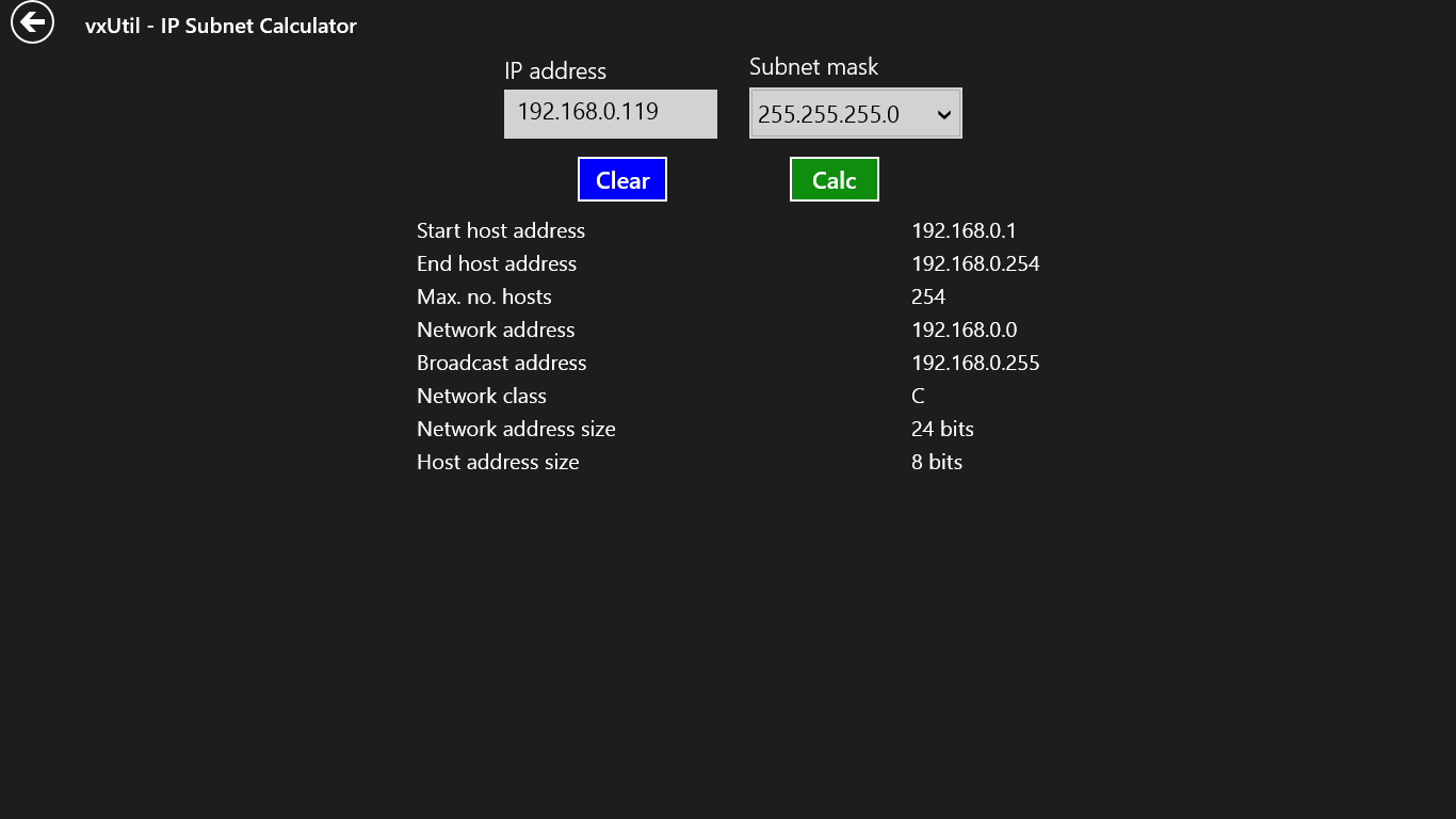 vxUtil screenshot