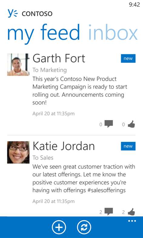 Yammer Screenshots 1