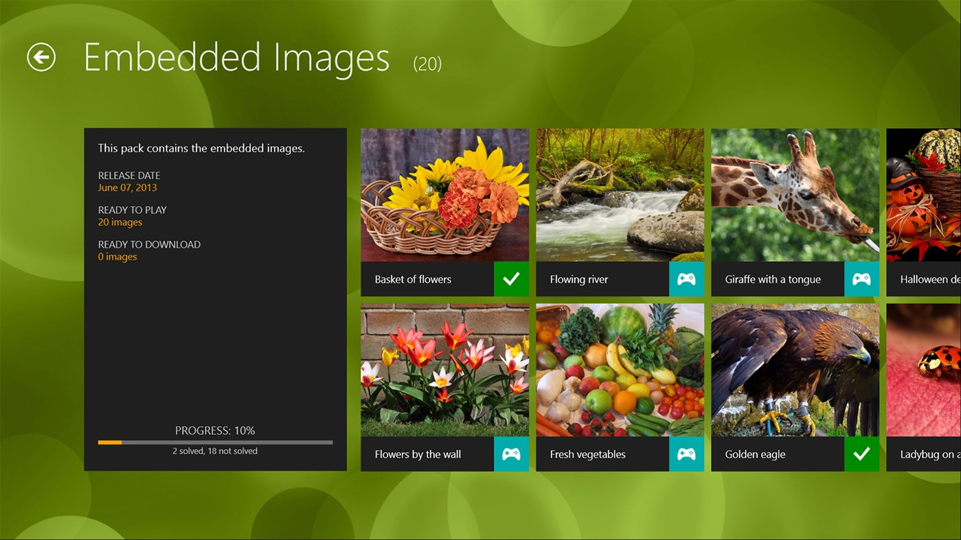 #4. Jigsaw Puzzles HD (Windows) By: Enless Soft Ltd.