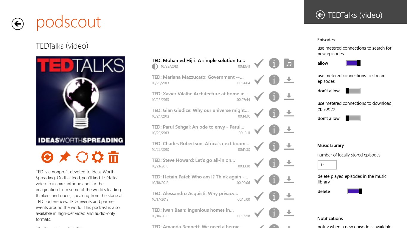 tune subscription settings