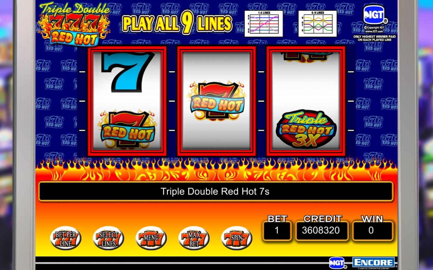 Triple Red Hot Sevens Slots