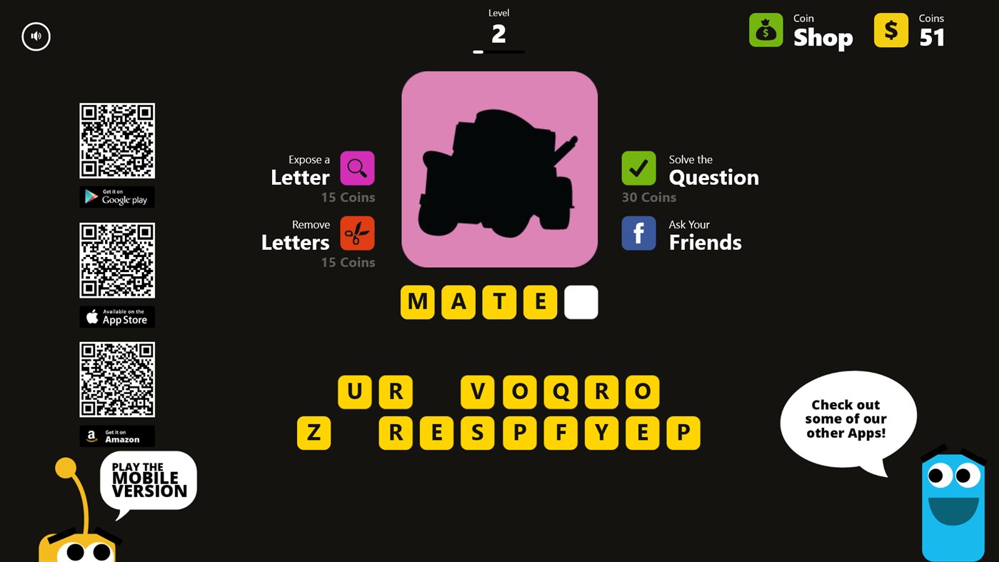 #4. Shadowmania - Guess The Shadow (Windows) By: Random Logic Games