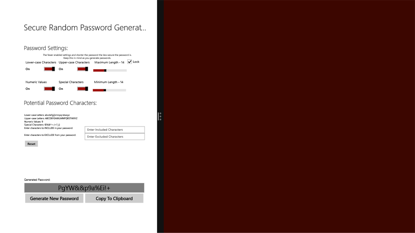 #6. Secure Random Password Generator (Windows) Podle: BlazApps