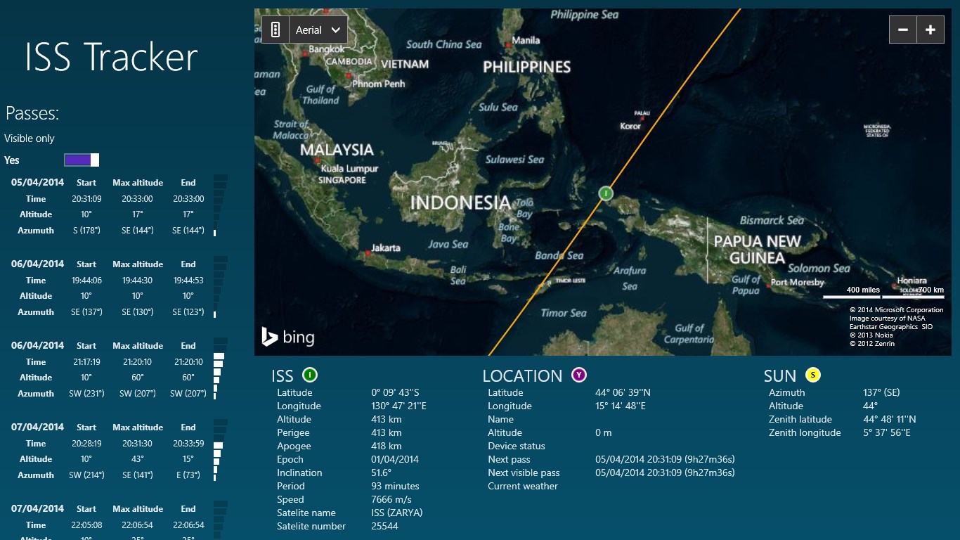 ISS Tracker screenshot