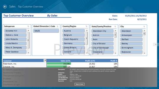Jet Reports Player for Microsoft Dynamics® NAV screenshot 2