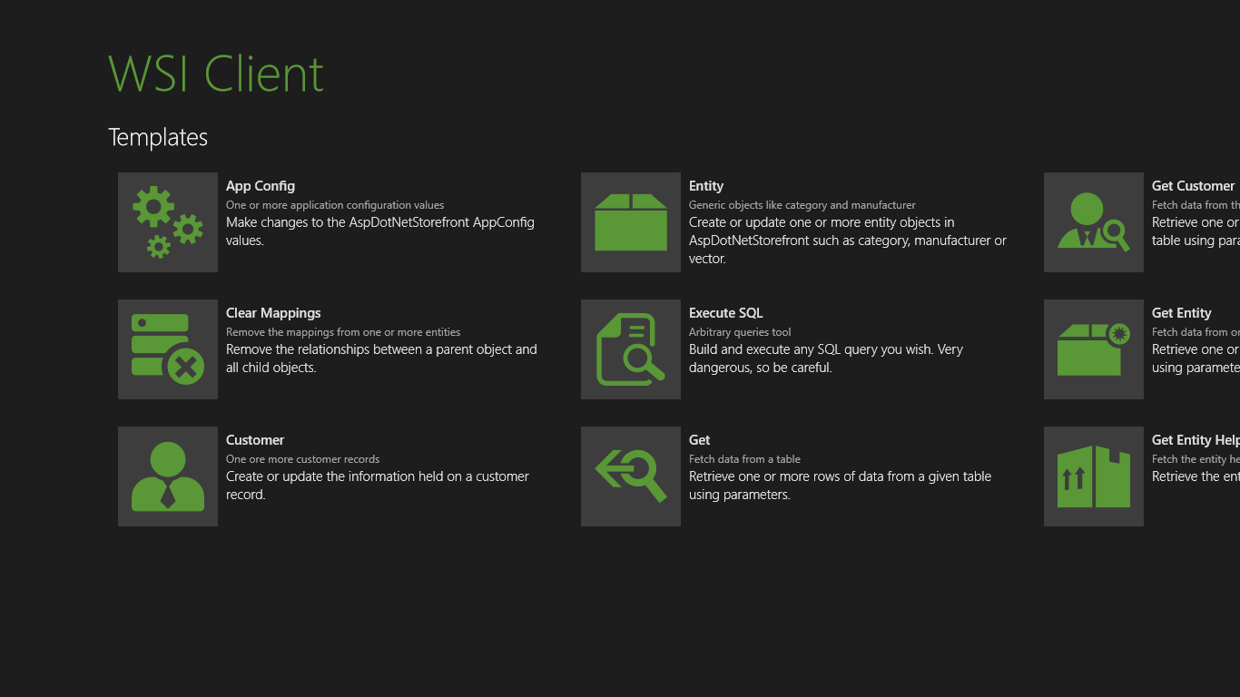WSI Client screenshot